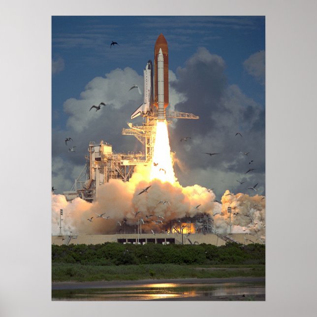Póster Lançamento do Endeavor do Ônibus Espacial (STS-57) (Frente)