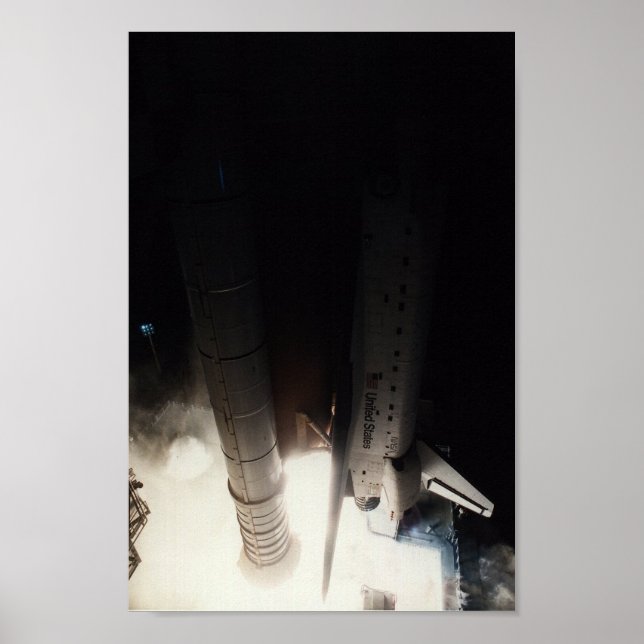 Póster Lançamento do Endeavor do Ônibus Espacial (STS-67) (Frente)