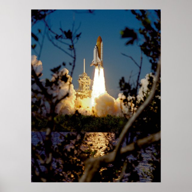 Poster Lançamento do Endeavor do Ônibus Espacial (STS-99) (Frente)