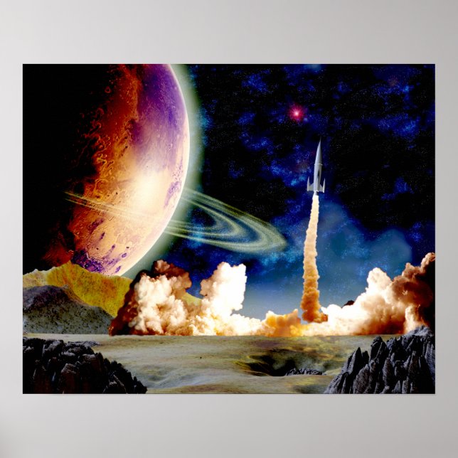Poster Lançamento do foguete (Frente)