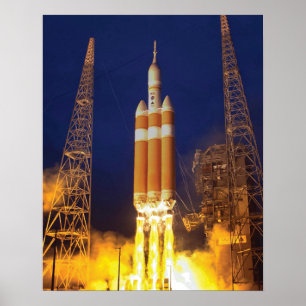 Poster Lançamento do Foguete da Nave Espacial Orion da NA
