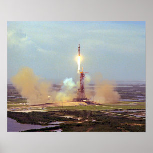 Poster Lançamento do Projeto de Teste Apollo Soyuz Saturn