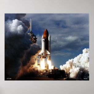 Póster Lançamento do Shuttle de Espaço STS-80