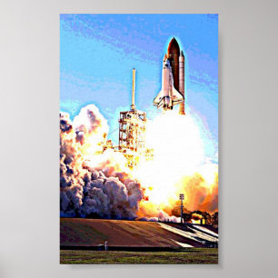 Poster Lançamento do vaivém espacial