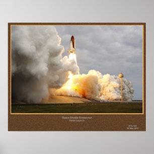 Póster Lançamento final STS-134 do esforço