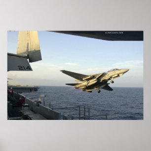 Poster Lançamentos F14 do USS Kitty Hawk