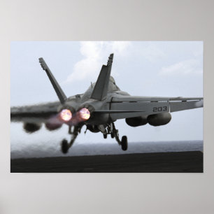 Póster Lançamentos super de um zangão de F/A-18E