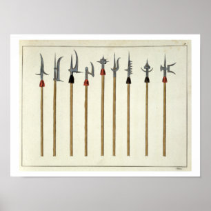 Poster Lanças, lanças, halberds e partisanes, placa par