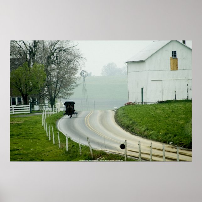 Poster Lancaster County Pennsylvania EUA - P... (Frente)