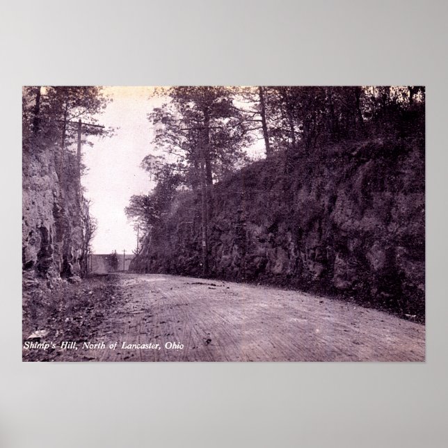 Póster Lancaster Ohio North of Shimps Hill (Frente)