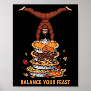 Poster Lance Sua Festa Engraçado Dia de Ação de Graças Bi