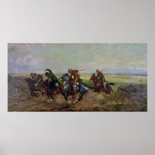 Poster Lanceiros poloneses que atacam Russo, 1920