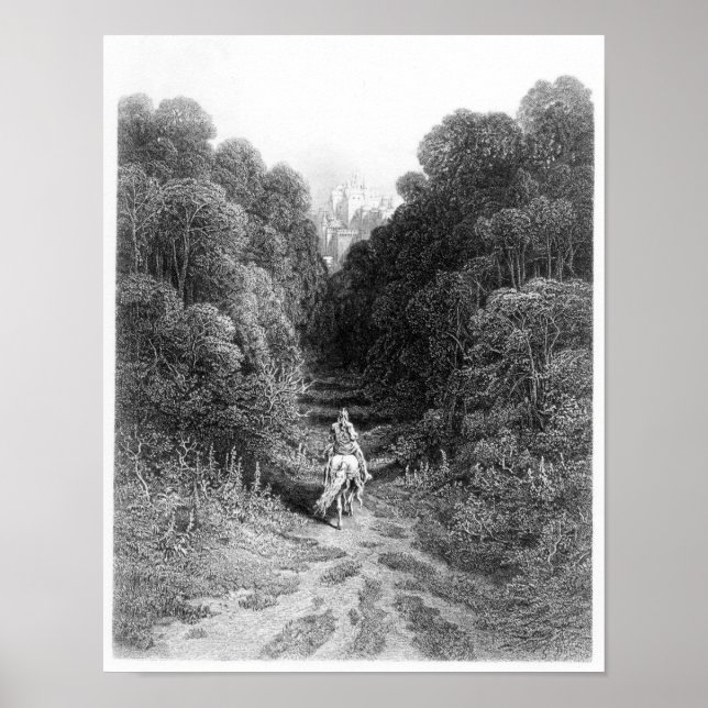 Póster Lancelot aproxima-se do Castelo em Astolat (Frente)