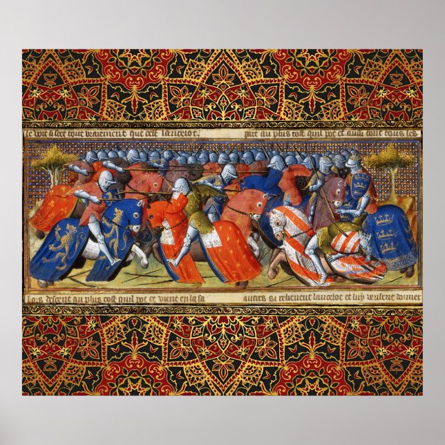 Poster Lancelot do lago no Torneio de Camelot (Frente)