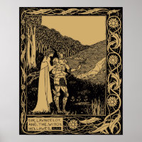 Lancelot e Hellawes por Aubrey Beardsley