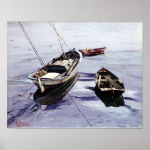 Poster Lanchas en La Dársena (A Corunha)