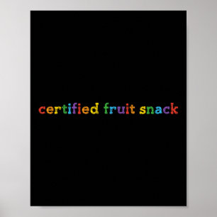 Poster Lanche de Fruta Certificado Mês do Orgulho Gay Lgb