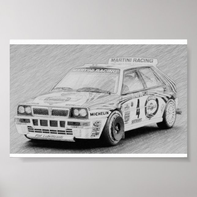 Poster Lancia Delta Integrale (Frente)