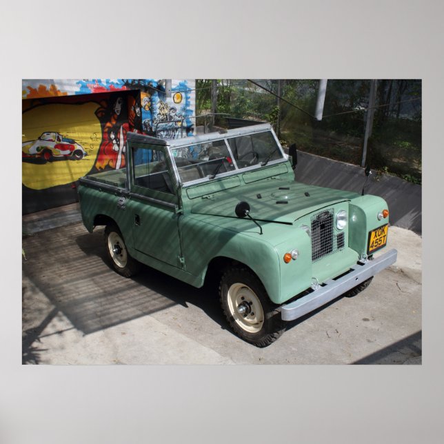 Poster Land Rover Série II SWB (Frente)