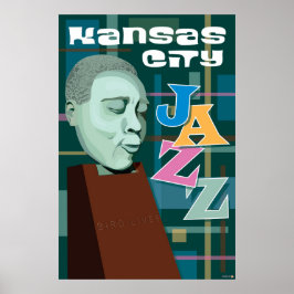 Poster Landmarks de Kansas City: KC Jazz - 24 x 36