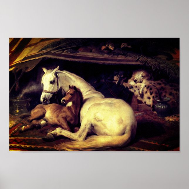 Poster Landseer The Arab Tent Horses (Frente)