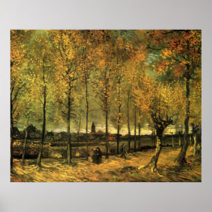 Póster Lane com Poplars por Vincent van Gogh