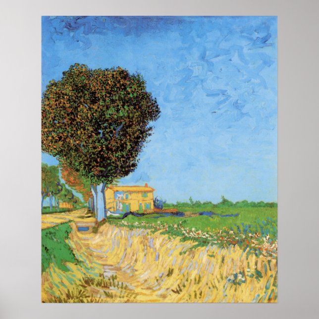 Poster Lane Near Arles por Vincent van Gogh (Frente)