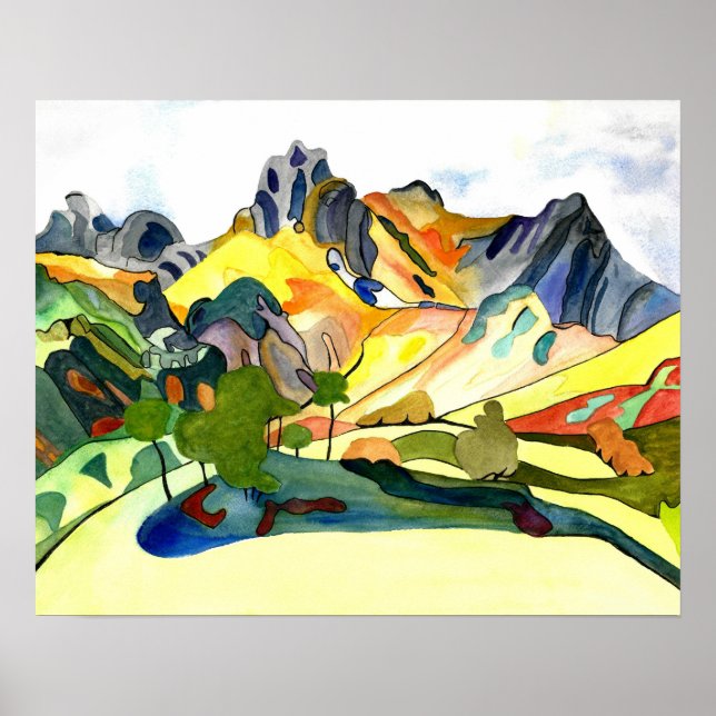 Póster Langdale Pikes. (Frente)