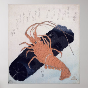 Poster Langoustine com um bloco do carvão vegetal, c.183