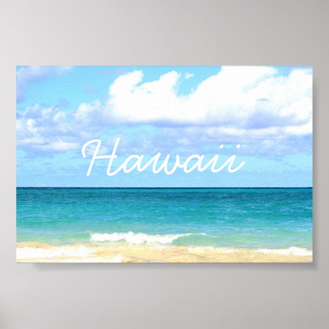 Poster lani kai Beach no Havaí (Frente)