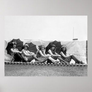 Póster Lansburg Bathing Girls: 1922