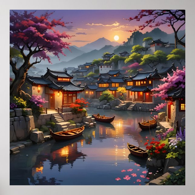 Poster Lanterna Brilhante Entre Brilhos e Água (Frente)