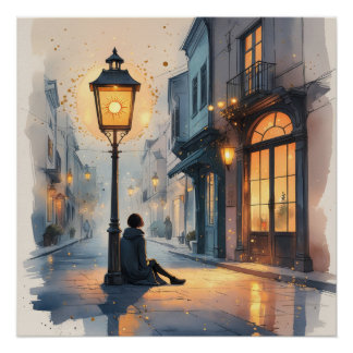 Póster Lanterna de Luz - Um Momento Silencioso de Esperan