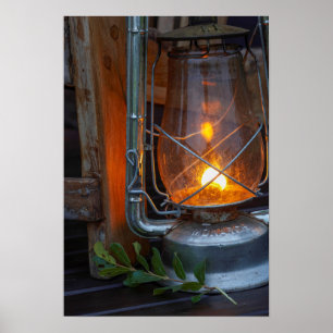 Póster Lanterna No Acampamento Das Planícies, Parque Nac