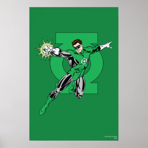 Póster Lanterna Verde com Fundo do Logotipo