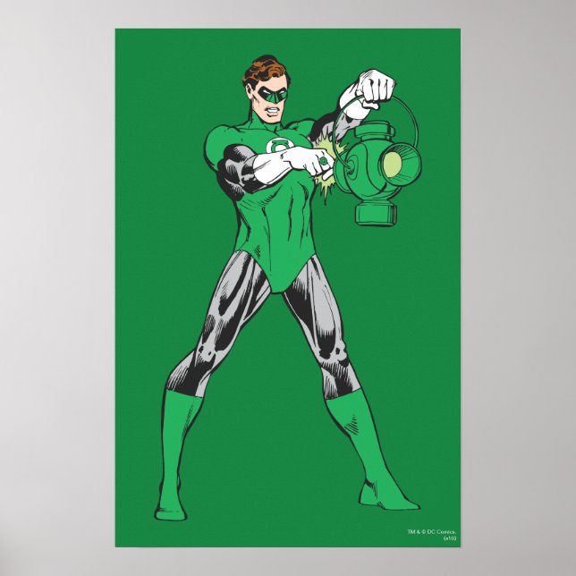 Póster Lanterna Verde com Lanterna (Frente)
