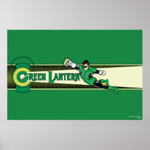 Póster Lanterna verde e logotipo