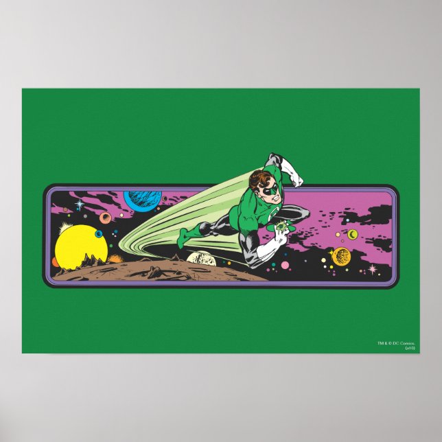 Póster Lanterna Verde no Espaço (Frente)