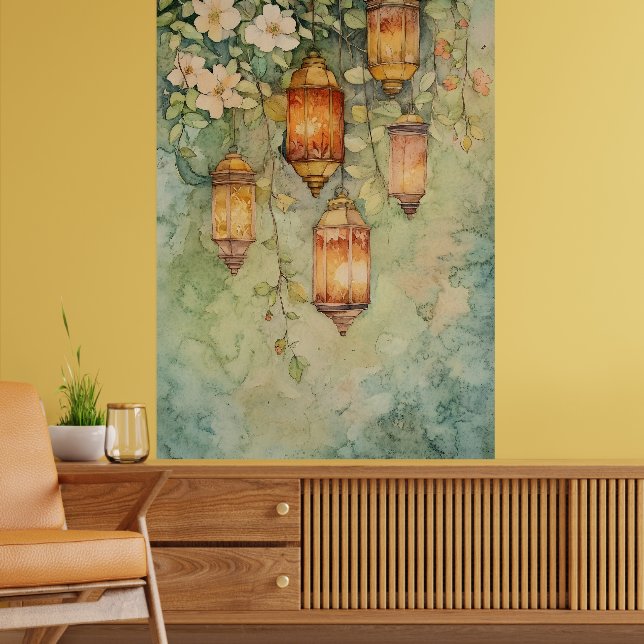 Poster Lantern's Dream, reminiscent of Moroccan or simila (Sala de Estar 2)
