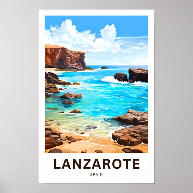 Poster Lanzarote Espanha Travel Print (Frente)