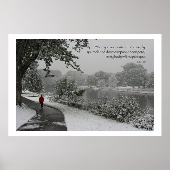 Póster Lao Tzu Citação II (Frente)