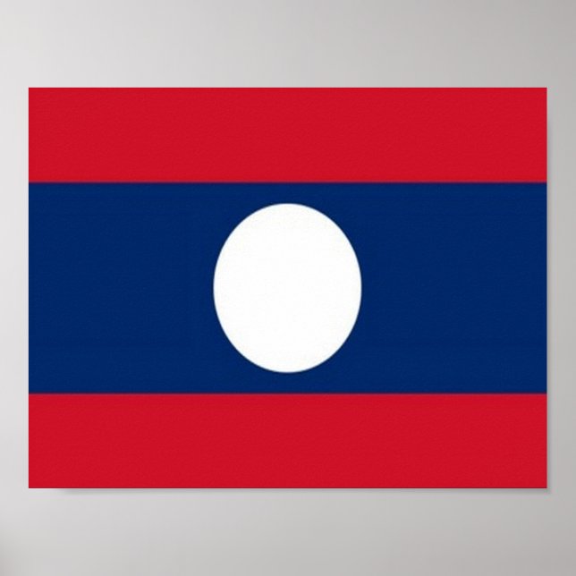 Poster Laos - Bandeira - (Frente)
