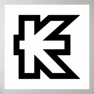 Póster Laos Kip Lao / Sinal de dinheiro do Laos