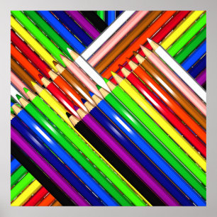 Póster lápis a cores