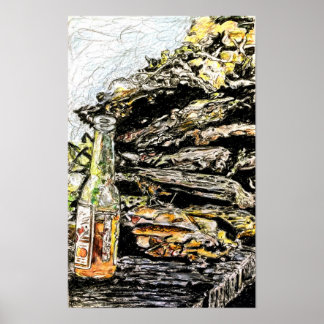 Poster lápis colorido "Corn Family Roast"