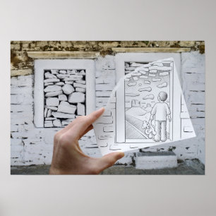 Póster Lápis contra a câmera - sonho da criança