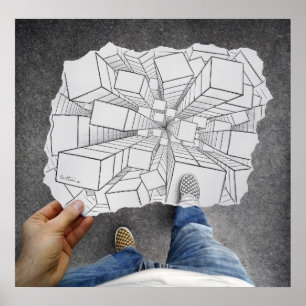 Póster Lápis contra a câmera - vertigem