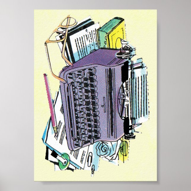 Póster Lápis de Papel de Máquina de Digitalização de Ferr (Frente)