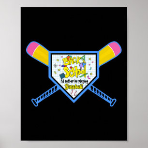 Poster Lápis De Placa De Baseball De Volta Para Os Menino