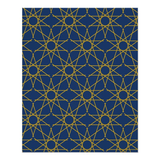 Póster Lapis Geometria Dourada (Frente)